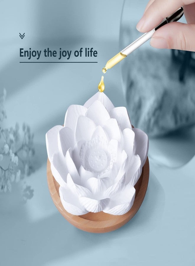 Suhatjia Passive Essential Oil Diffuser,Aromatherapy Passive Mini Ceramic Essential Oil Small Diffuser for Desk Office Home Gift (Lotus) - Image 5